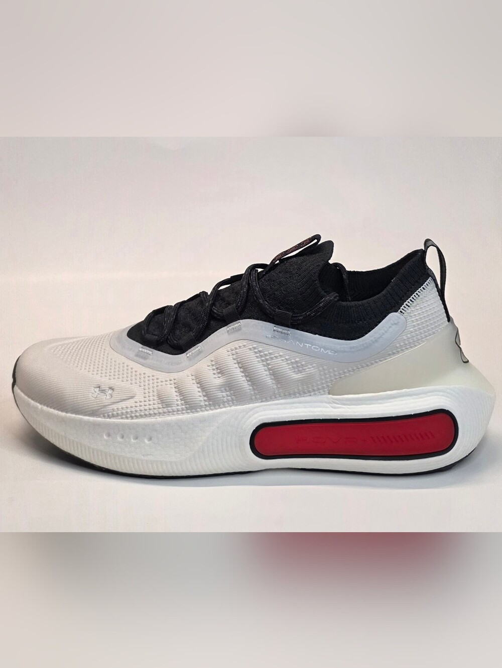 New  Under Armour HOVR Phantom 4 White Clay Black Men's Sneakers 3027593-301 NIB